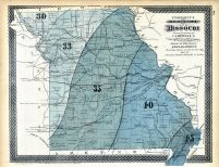 Climatological Map of Missouri, Missouri State Atlas 1873